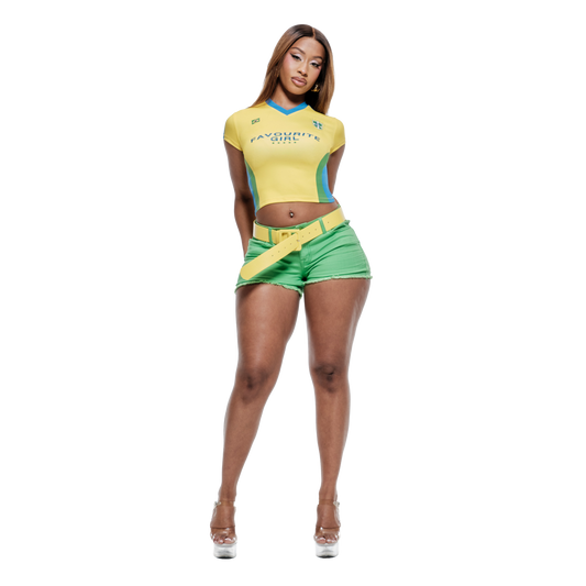 Brazil Favourite Girl Baby Tee Jersey